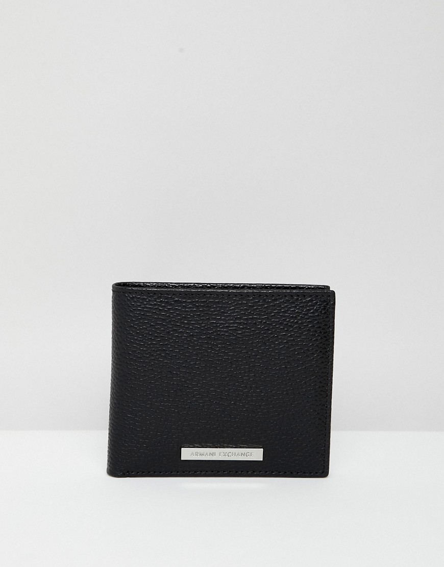 Armani Exchange card & coin wallet in black