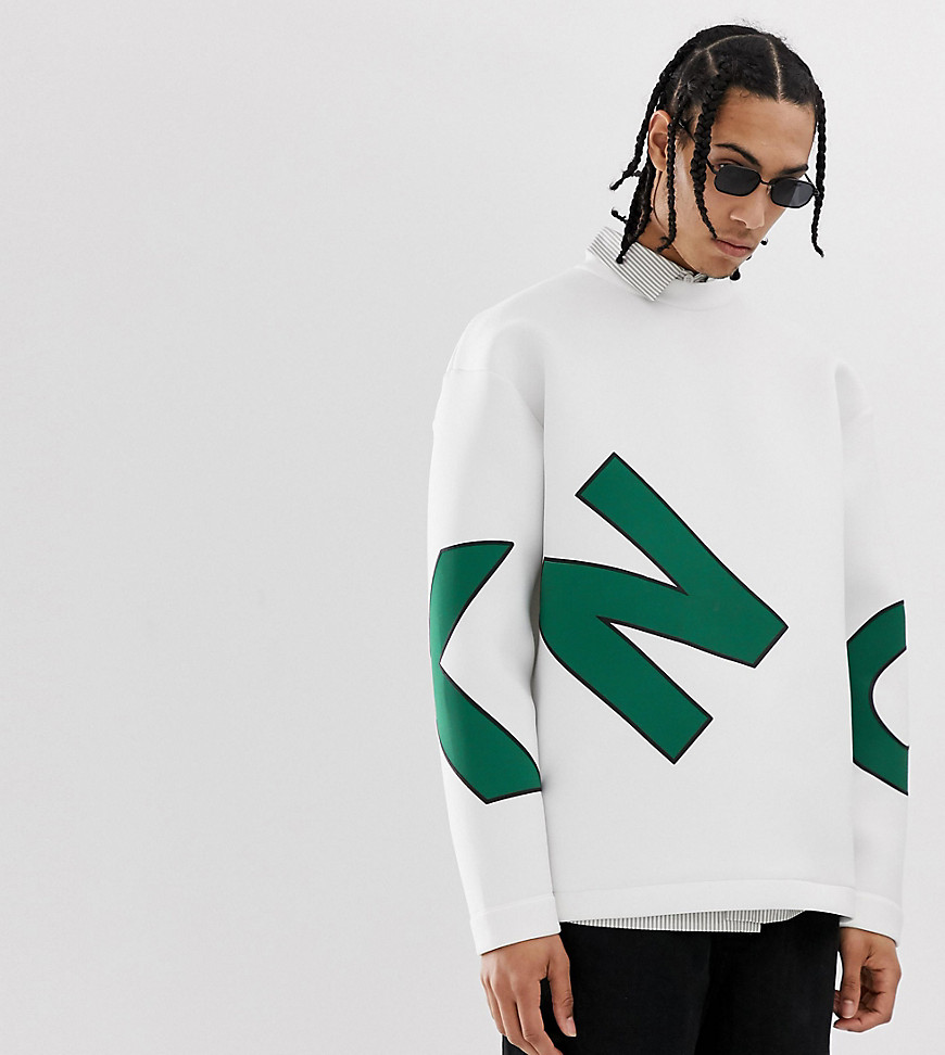 Noak oversized sweatshirt in ecru with branding