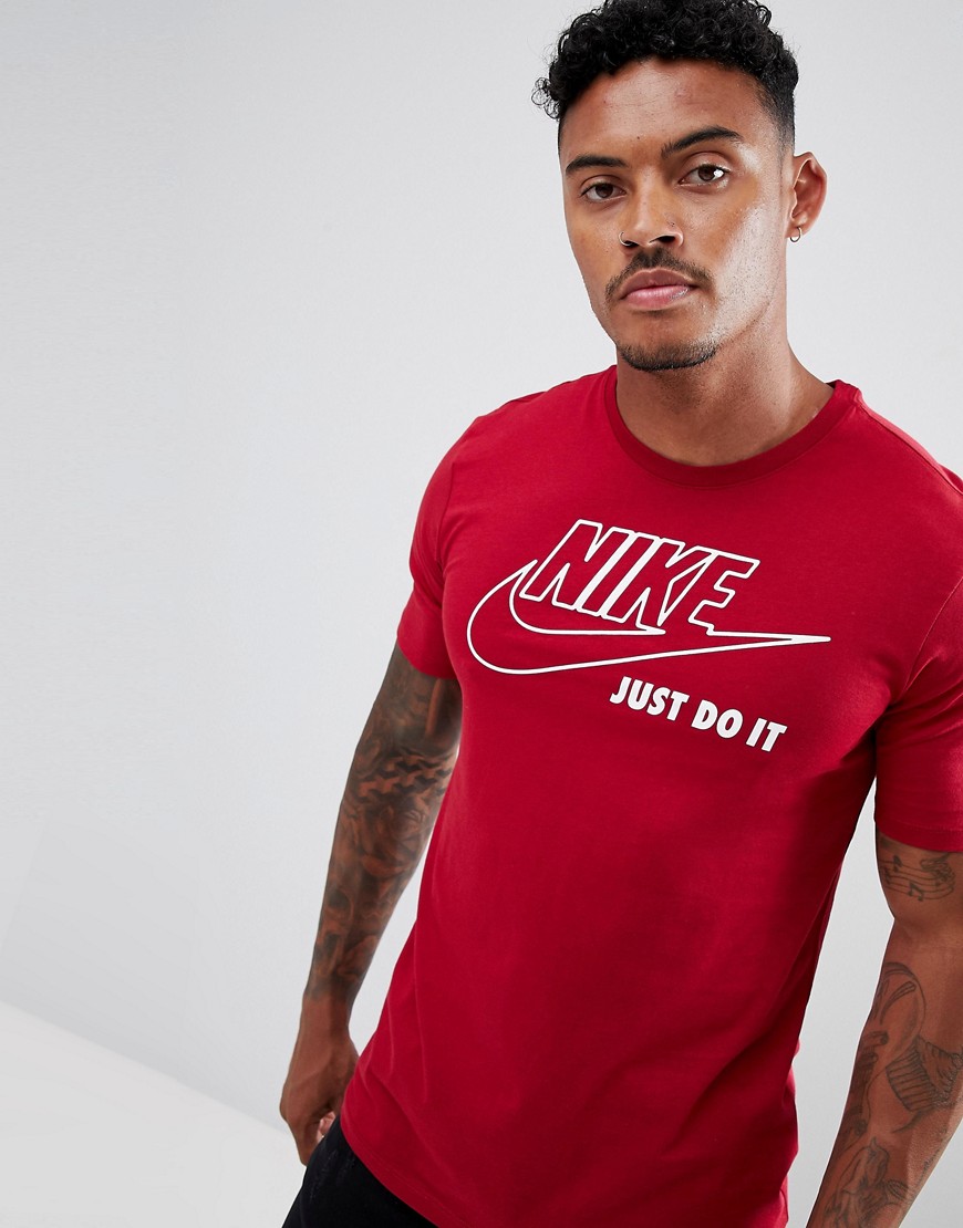 Nike Just Do It Logo T-Shirt In Red 927467-618
