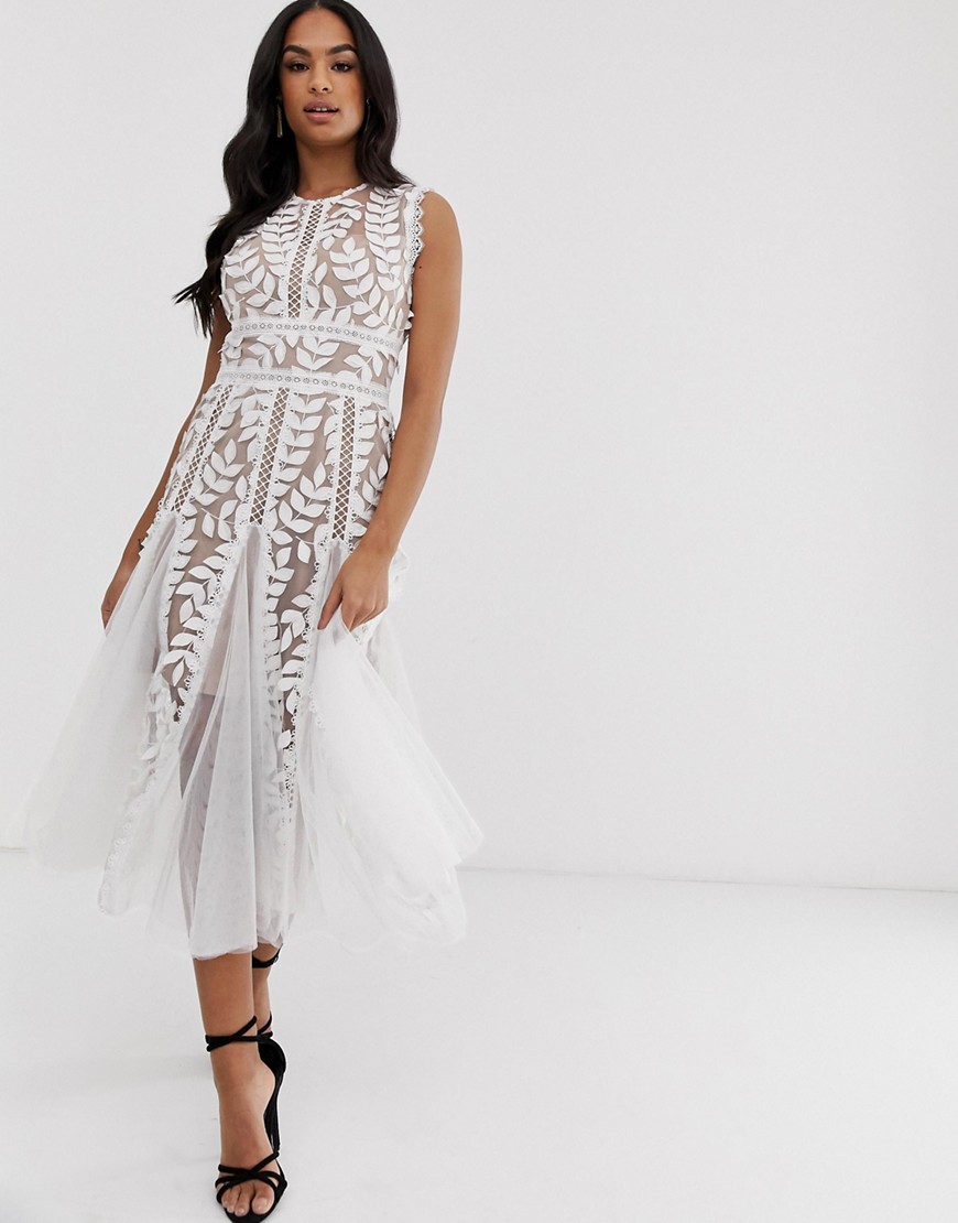 Bronx And Banco Bronx & Banco Saba Blanc Midi Dress - White | ModeSens