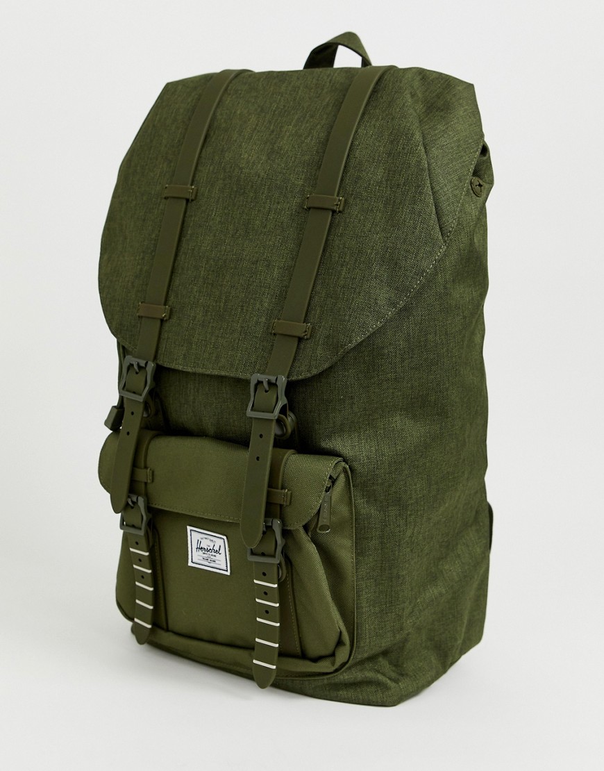 Herschel Supply Co Little America 25l backpack in crosshatch khaki
