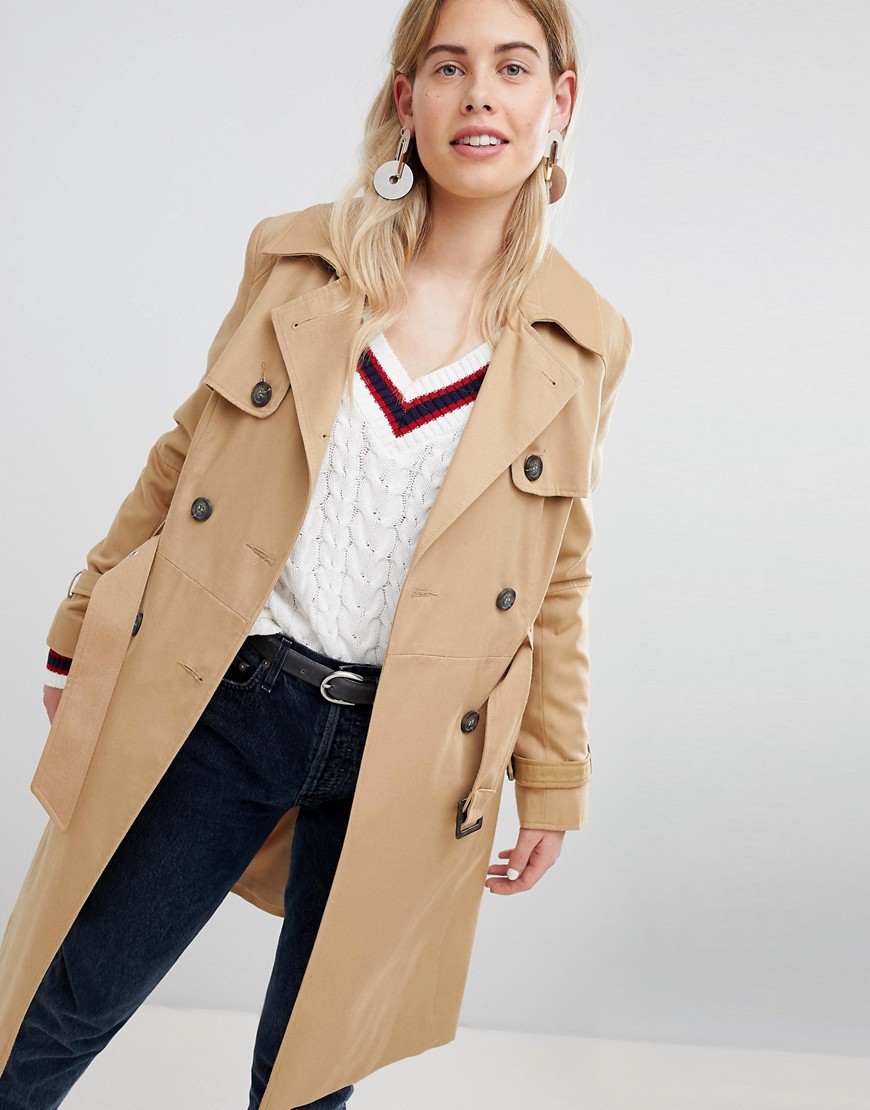 New Look Structured Trench Trench Coat - Stone