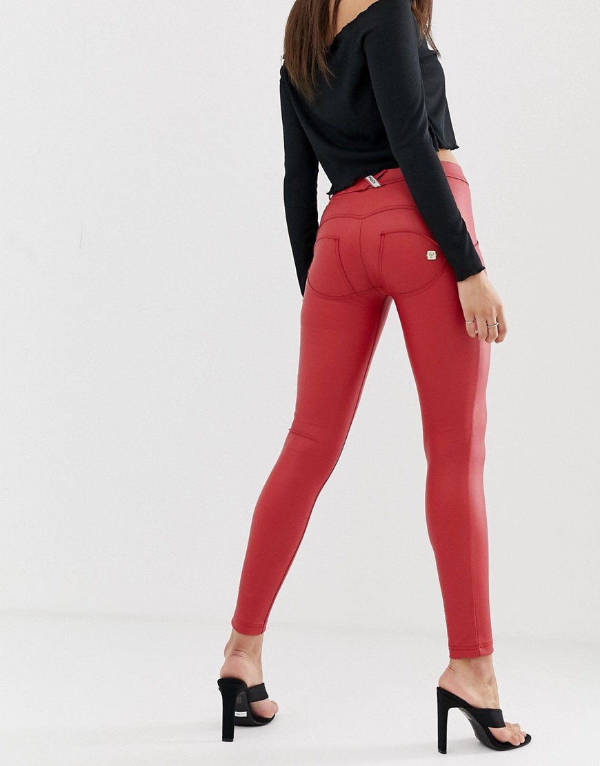 Freddy WR.UP shaping effect mid rise leather skinny jean