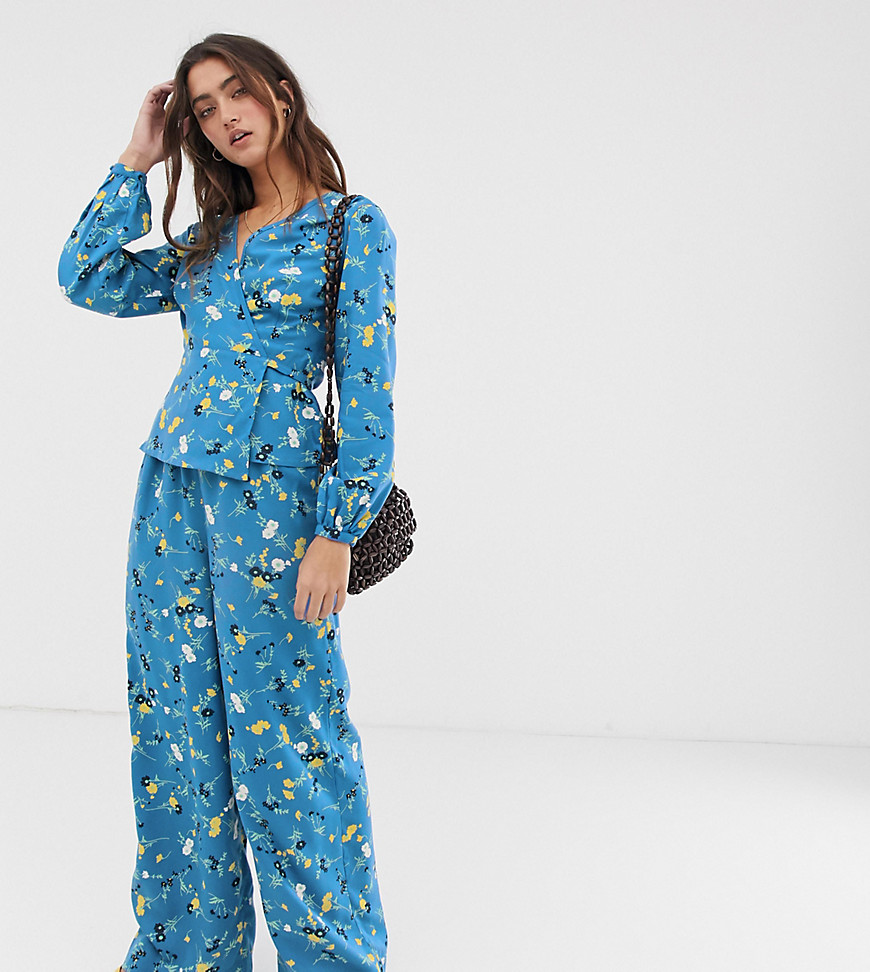 People Tree wide leg trousers in floral print co-ord