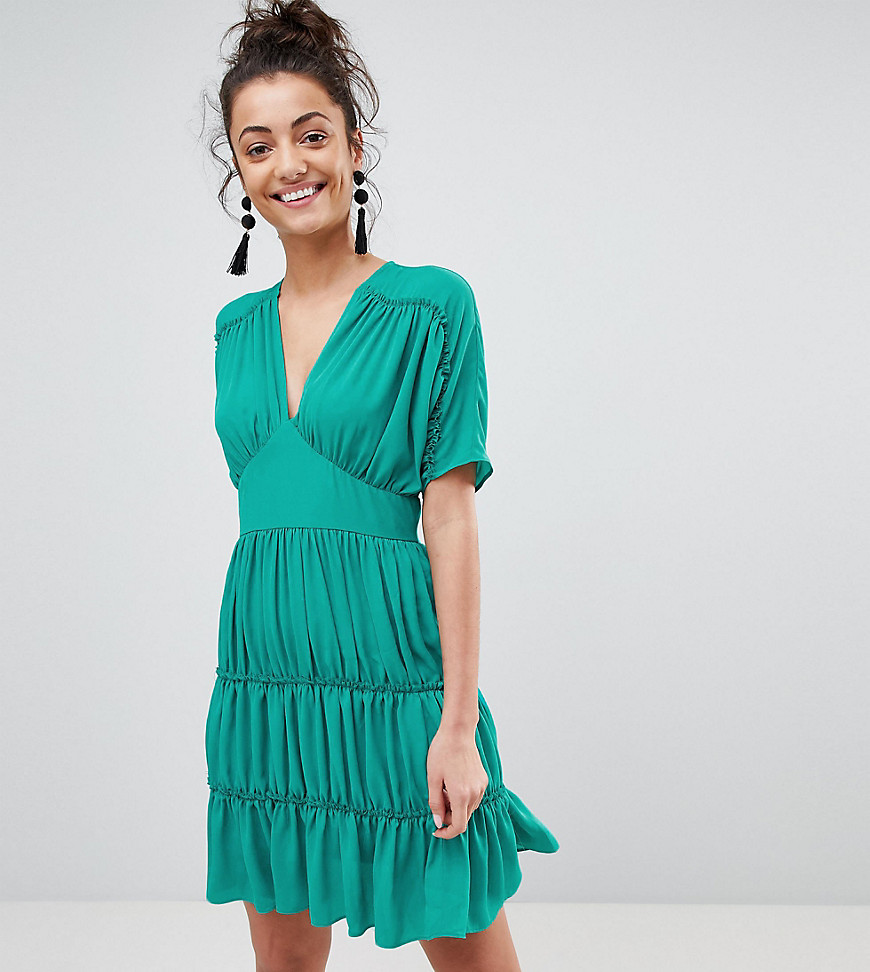 ASOS TALL Soft Mini Dress With Tiers