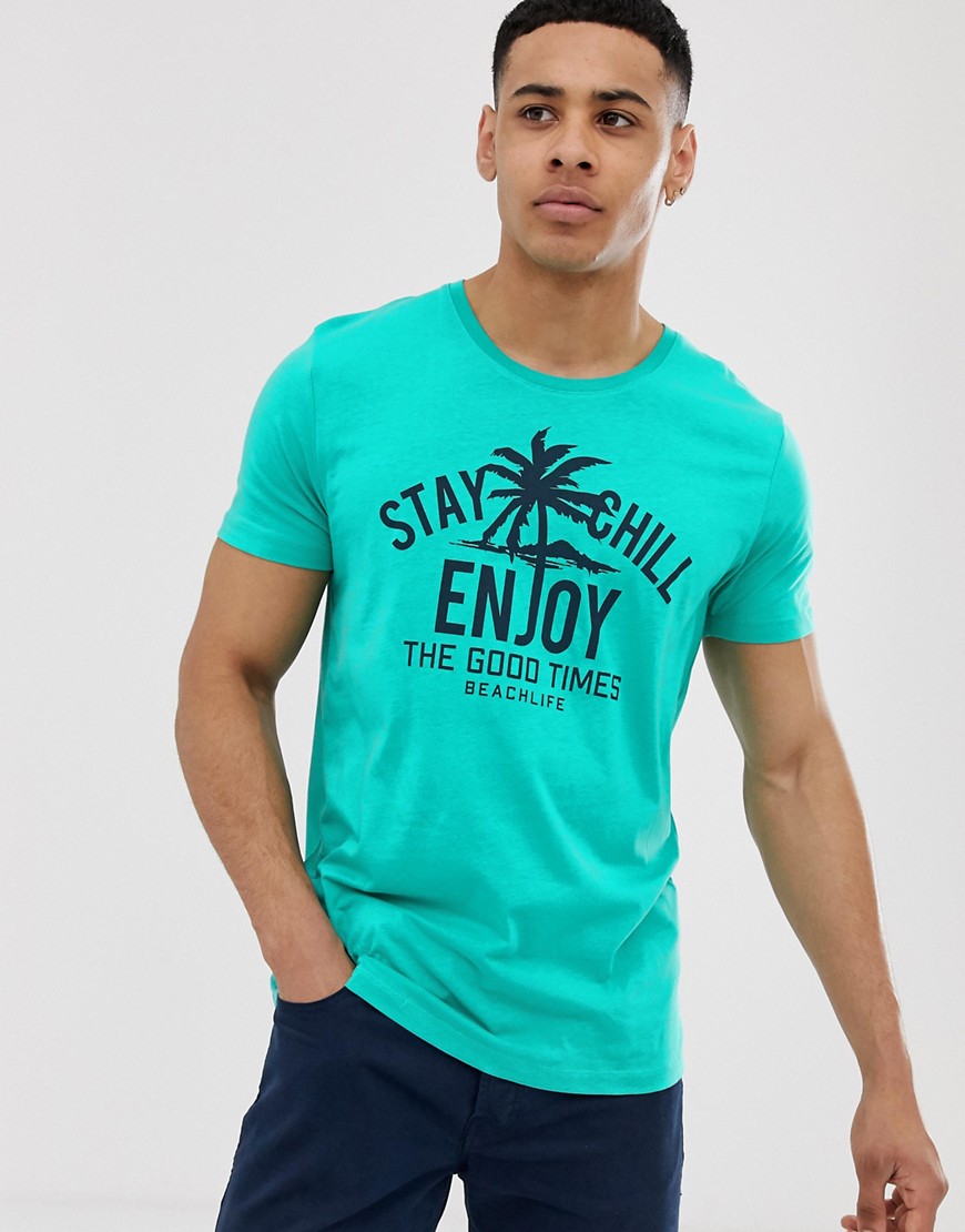 Esprit t-shirt with stay chill print