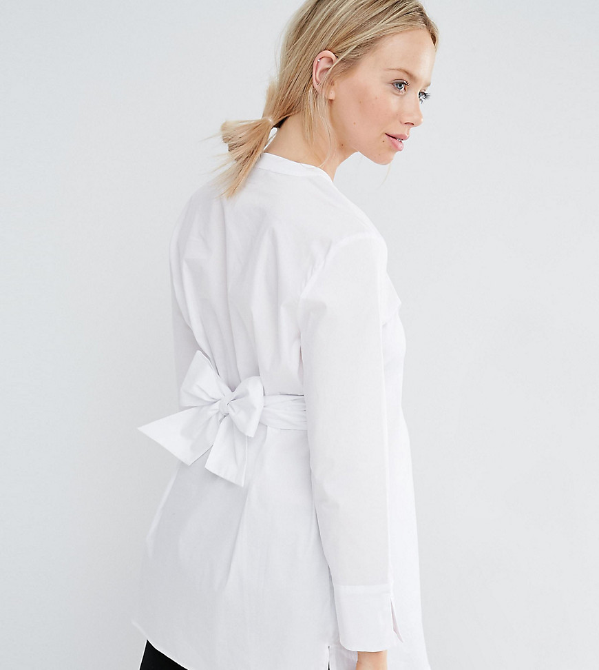 Удлиненная приталенная рубашка Isabella Oliver - Белый 