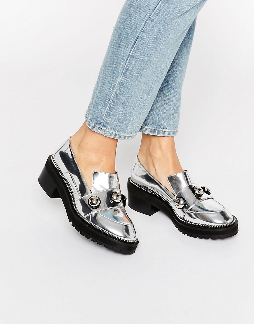KAT MACONIE Salma Silver Chunky Flat Shoes - Silver | ModeSens