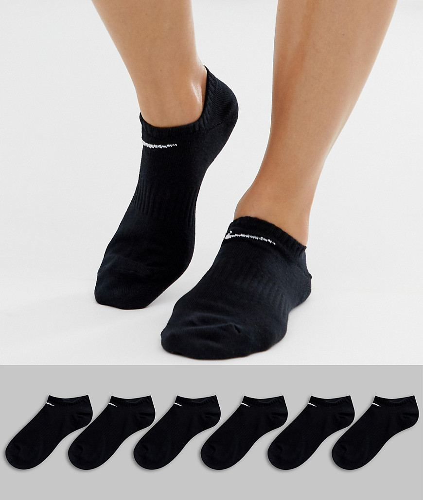 Nike black 6 pack trainer socks