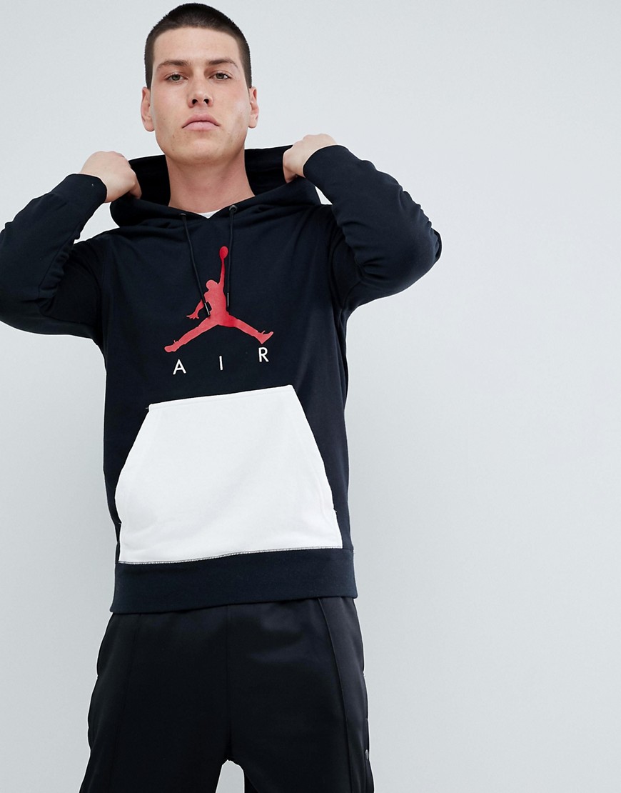 Nike Jordan Air Pullover Hoodie In Black AJ0805-010 - Black
