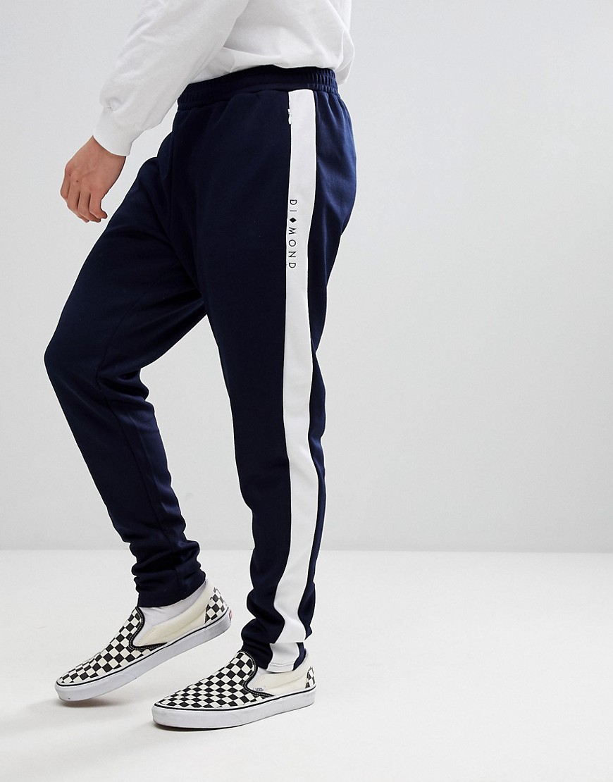 Diamond Supply Challenger Jogger With Side Detail In Navy