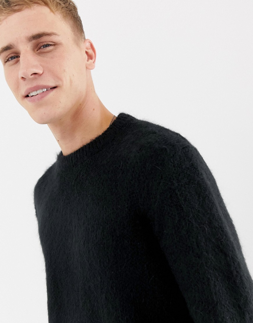 United Colors Of Benetton crew neck jumper in fluffy yarn