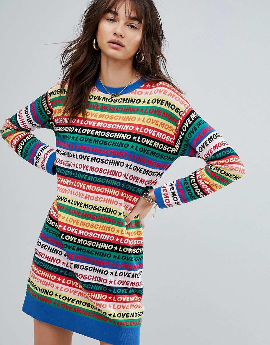 Love Moschino Multi Colour Knitted Dress - Multi