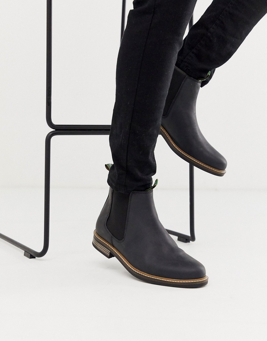 Barbour Farsley leather chelsea boots in black