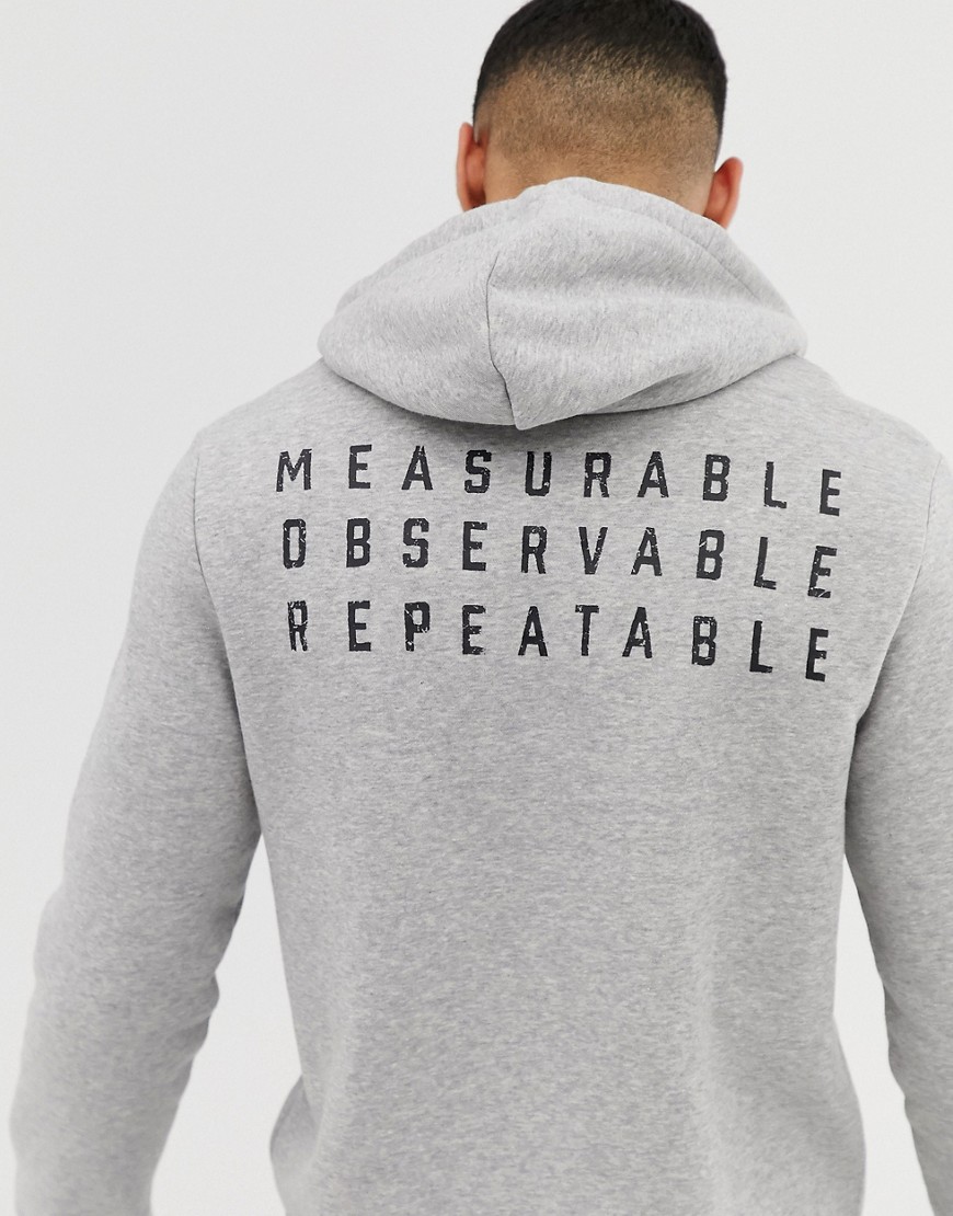 Reebok Crossfit logo hoodie in grey