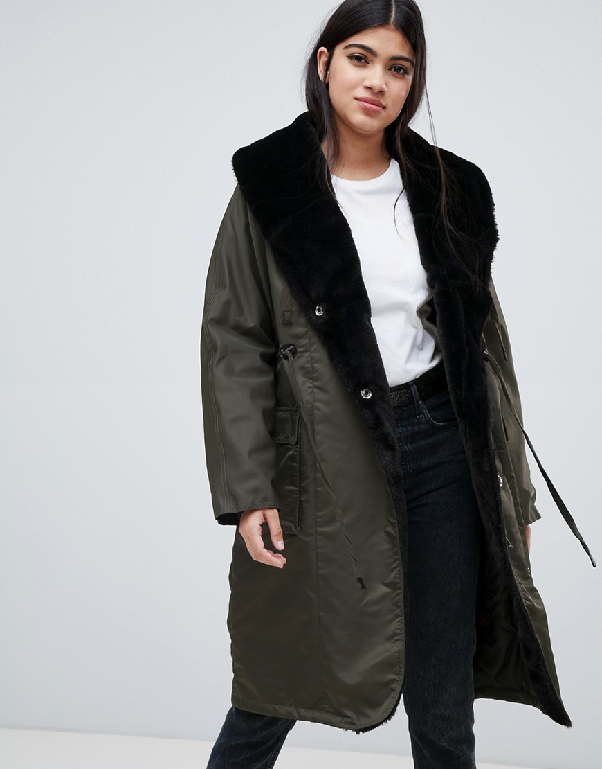 Y.A.S Draw String Hooded Parka Jacket