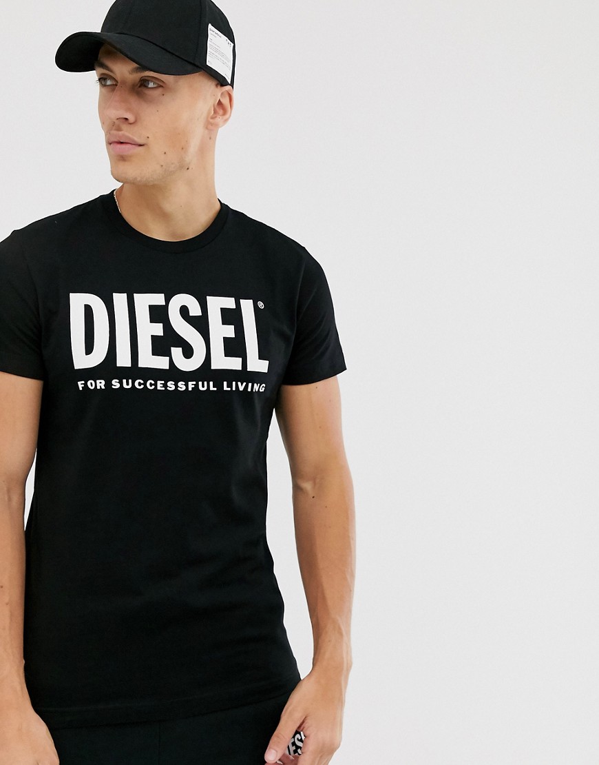 Diesel T-Diego large logo t-shirt in black