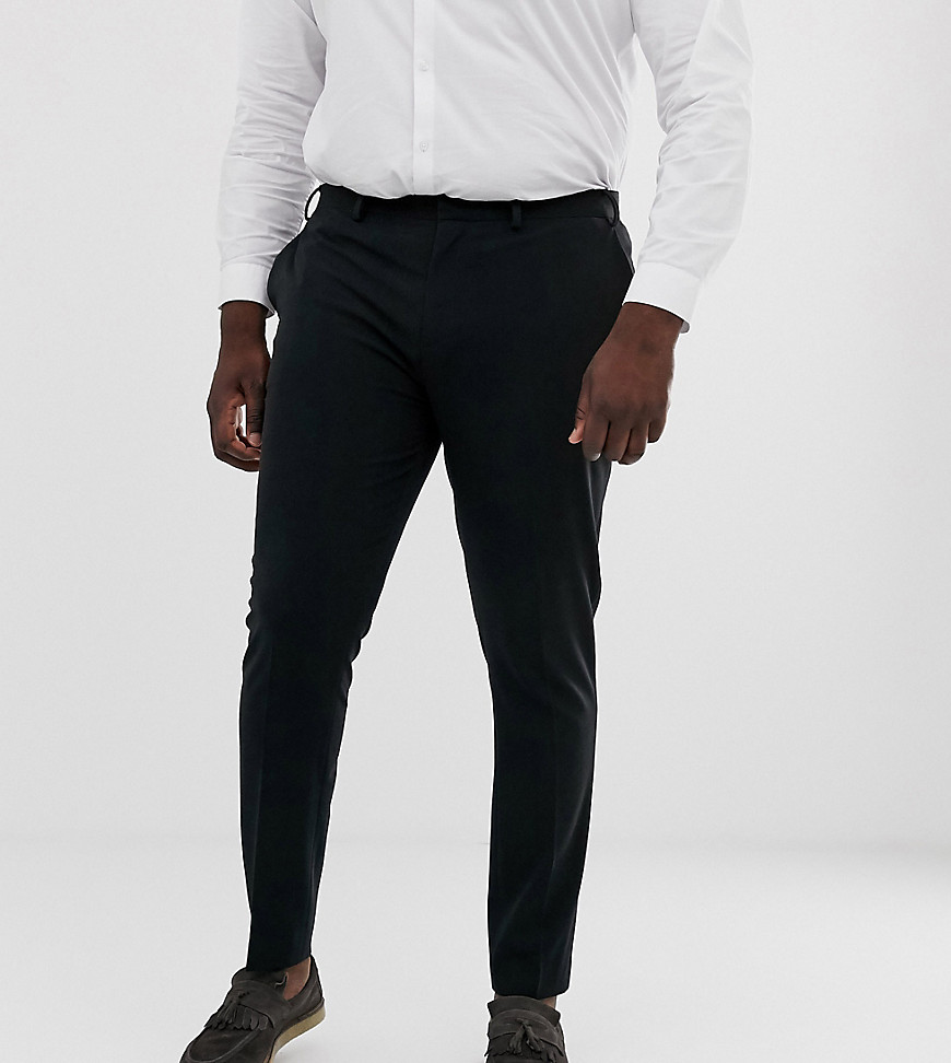 ASOS DESIGN Plus super skinny fit suit trousers in black
