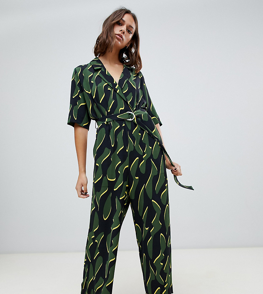 Weekday squiggle print tailored jumpsuit