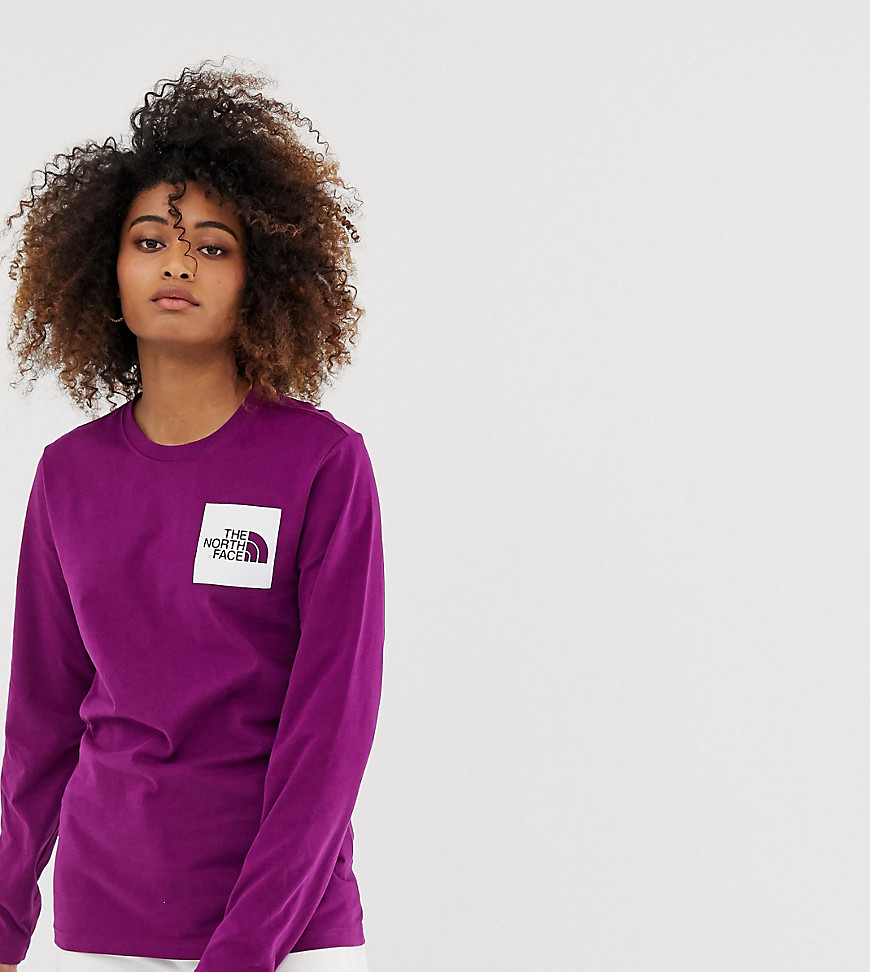 The North Face Fine long sleeve t-shirt in purple
