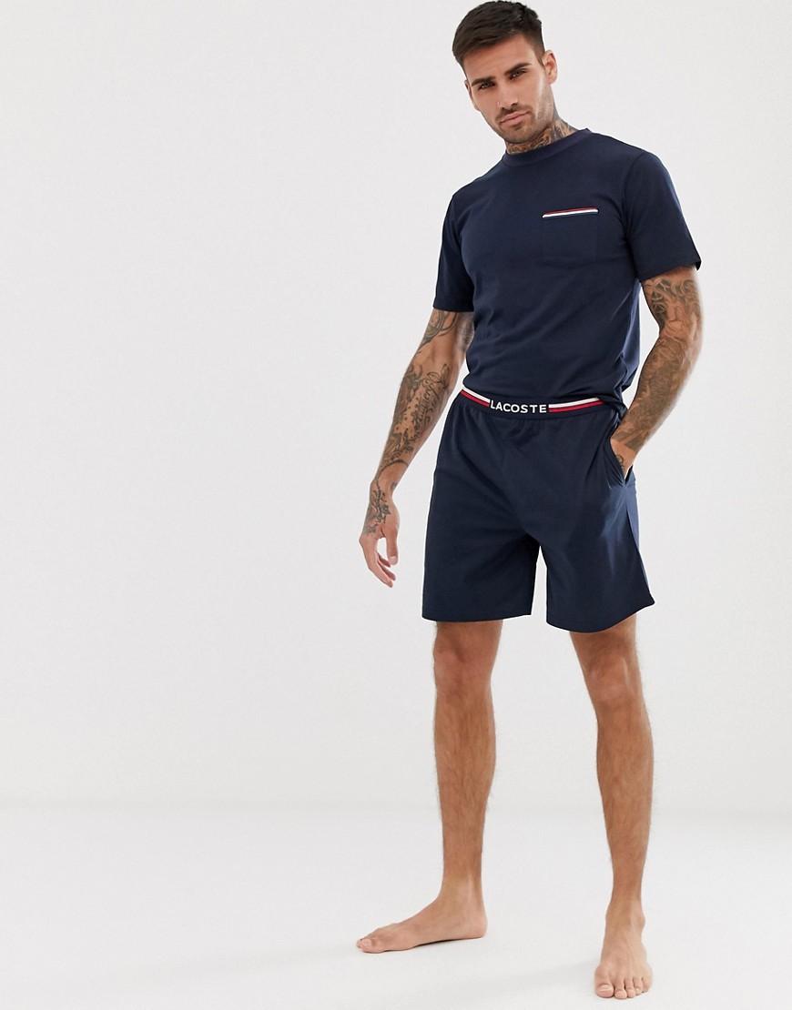 Lacoste lounge shorts in navy