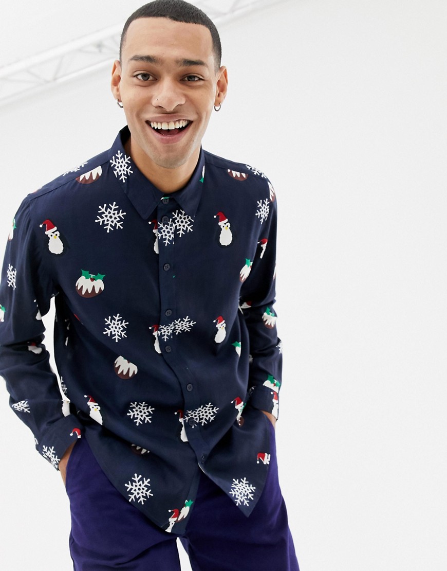Another Influence Christmas Pudding Long Sleeve Shirt