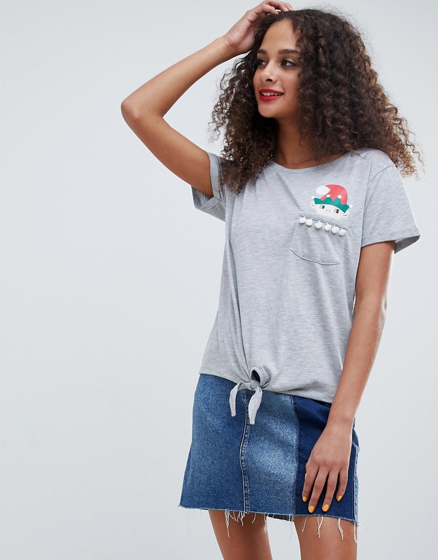Sugar Dust christmas t-shirt with elf in pocket