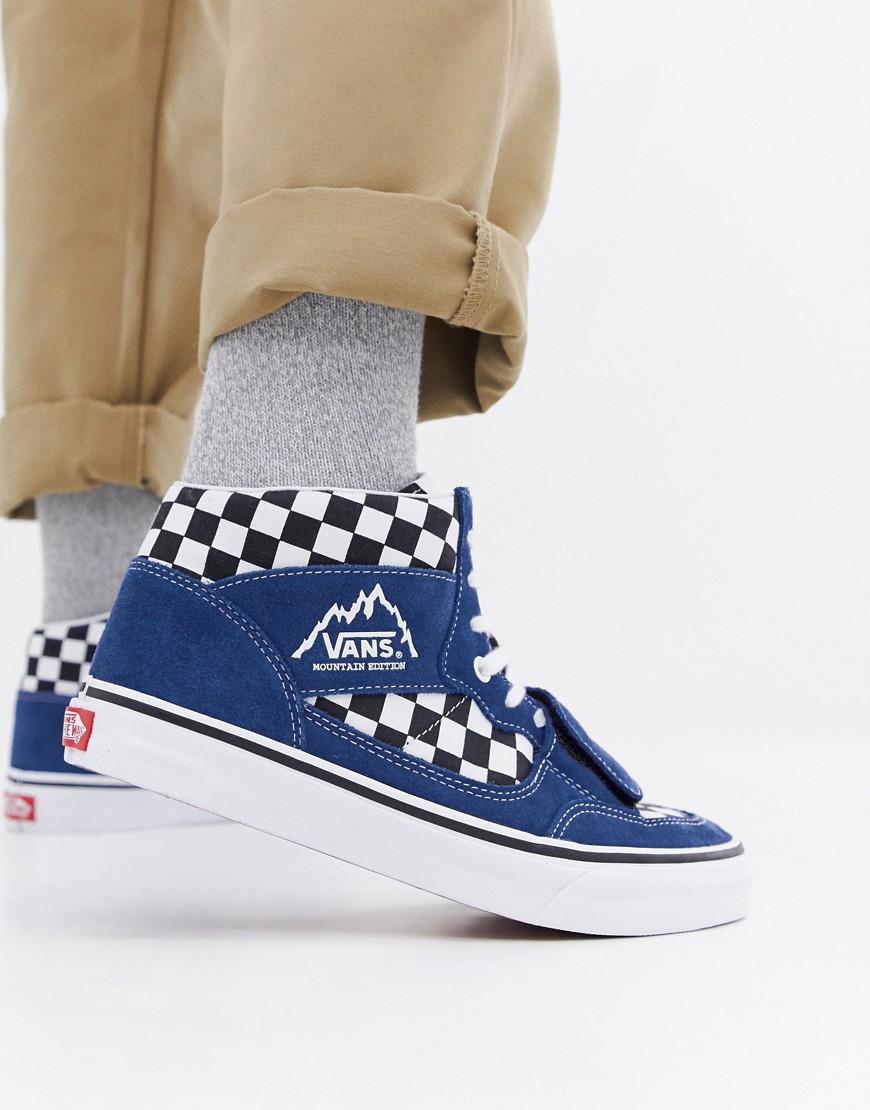 Vans Mountain Edition checkerboard trainers in blue VN0A3TKGU9H