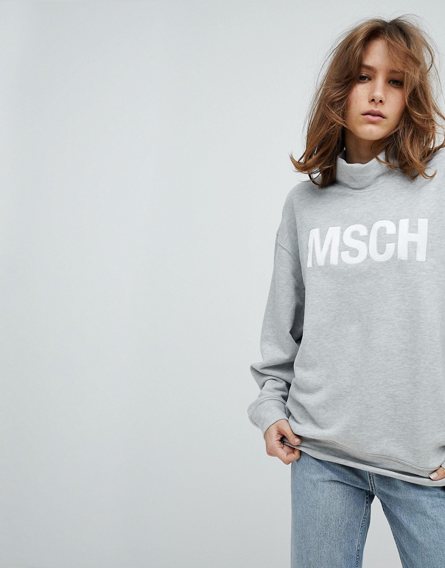 Moss Copenhagen Sweatshirt - Lgm w/white emb