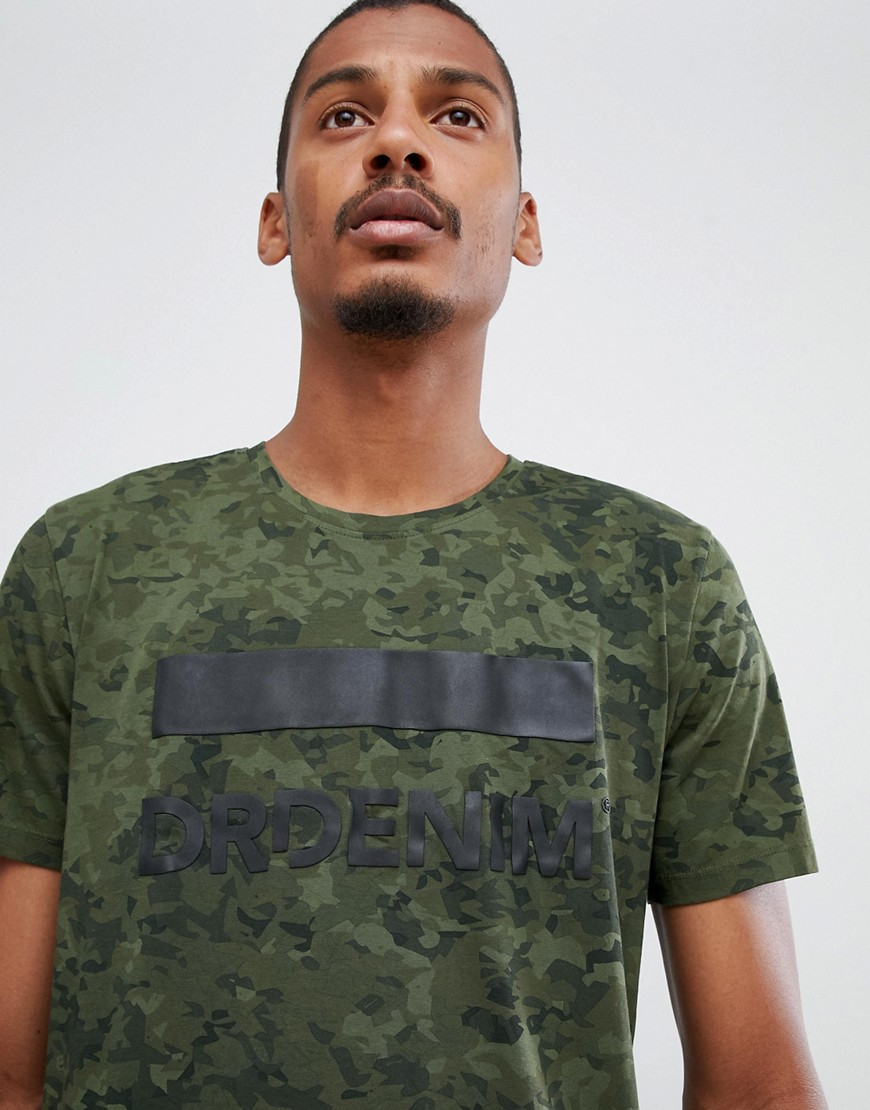 Dr Denim Patrick t-shirt in green with logo