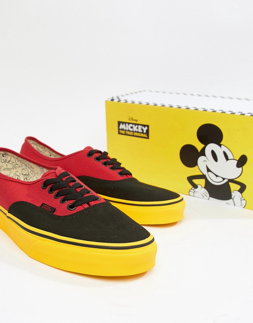 Vans x Mickey Mouse Authentic plimsolls in red VN0A38EMUK91