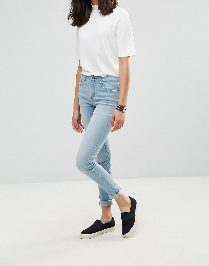 Pieces Five Betty Superstretch Skinny Jeans - Light blue