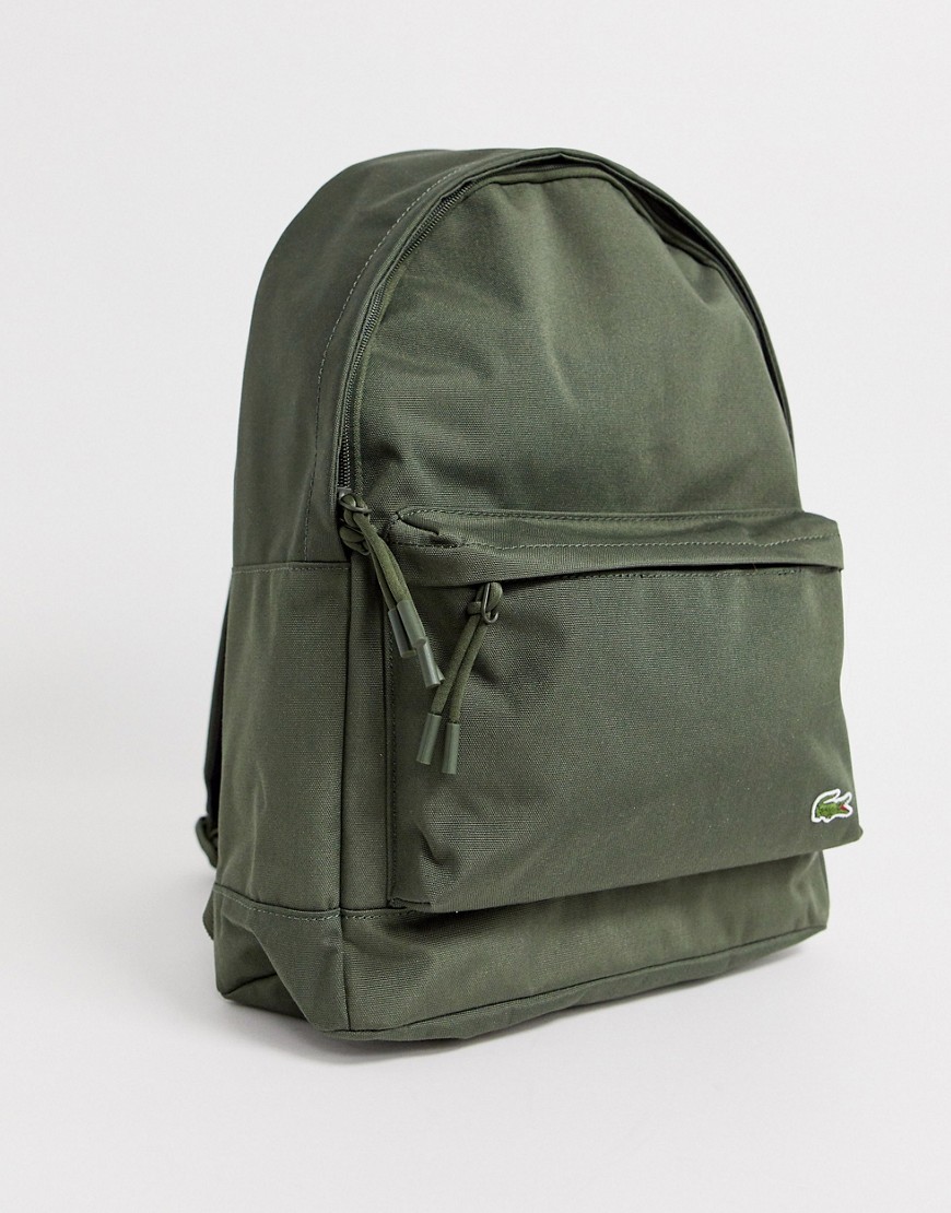 Lacoste logo backpack in khaki