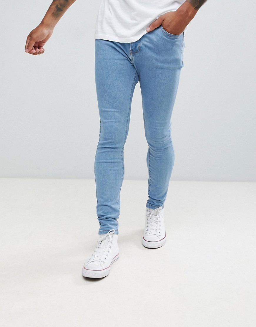 Bershka super skinny jeans in light blue