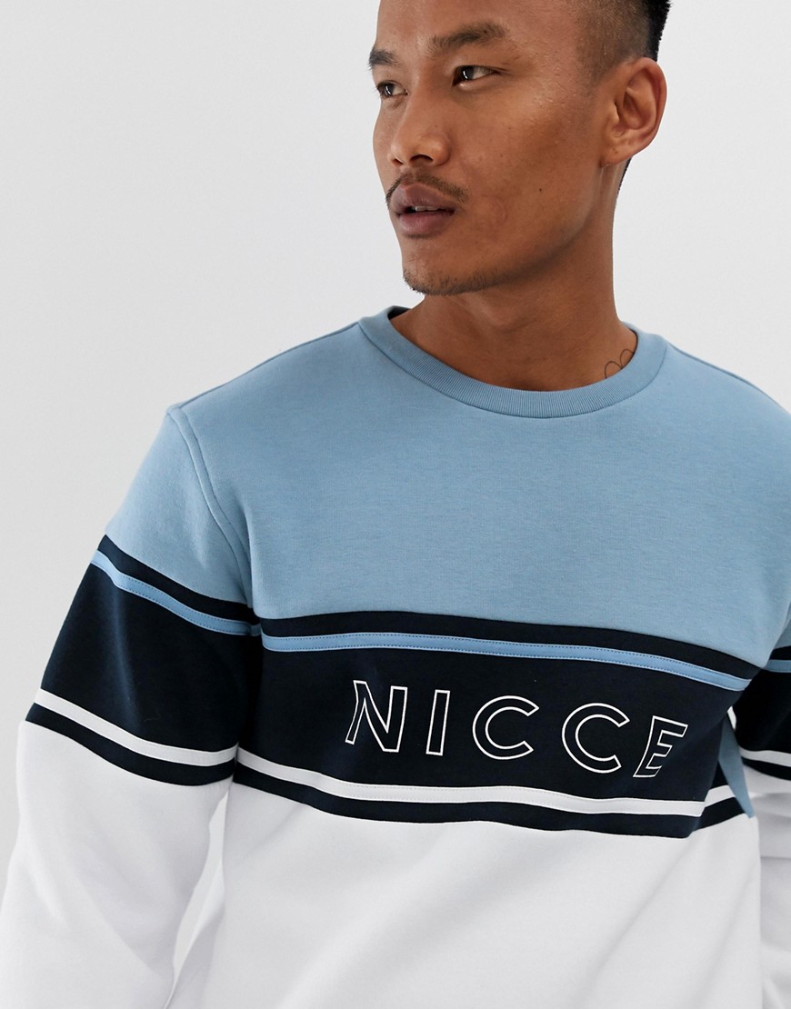 Nicce sweat with chest logo in blue