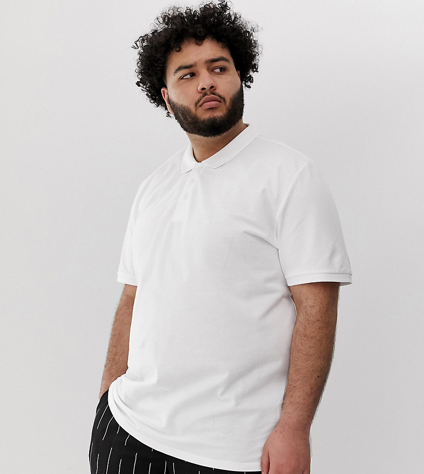 Only & Sons pique polo in white