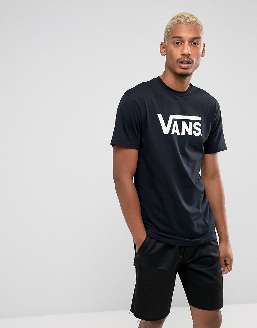 Vans Classic Logo T-Shirt In Black VGGGY28 - Black