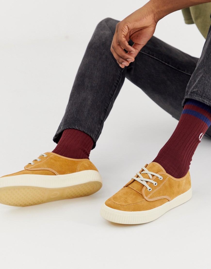 Fred Perry Ealing suede trainers in tan
