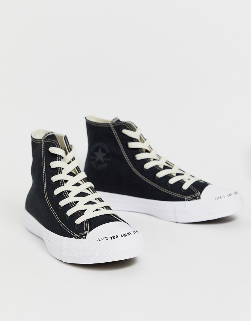 CONVERSE BLACK CHUCK TAYLOR HI ALL STAR RENEW RECYCLED SNEAKERS,164919C