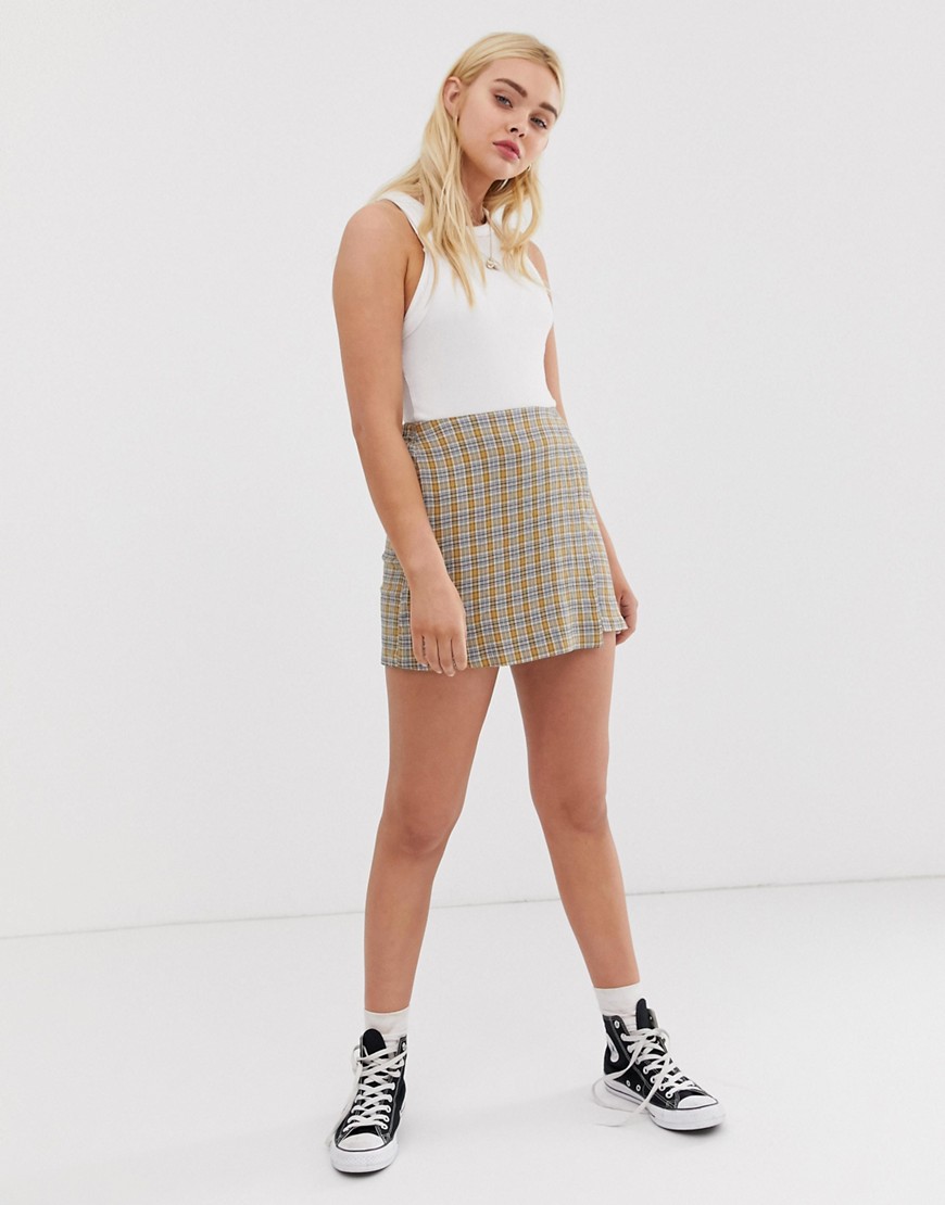 Pull&Bear Pacific mini skirt in check