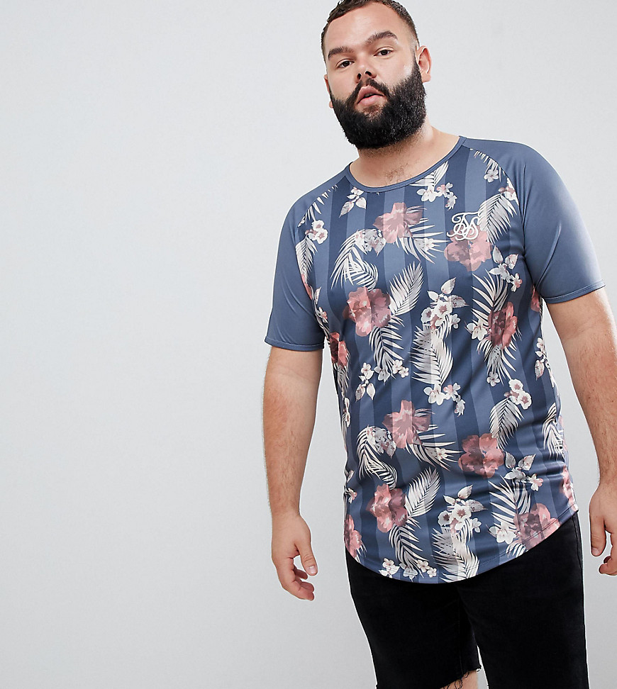 SikSilk muscle fit t-shirt in floral print exclusive to ASOS