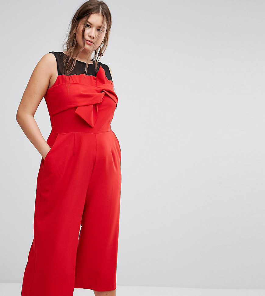 Simply Be Bow Front Culotte Jumpsuit