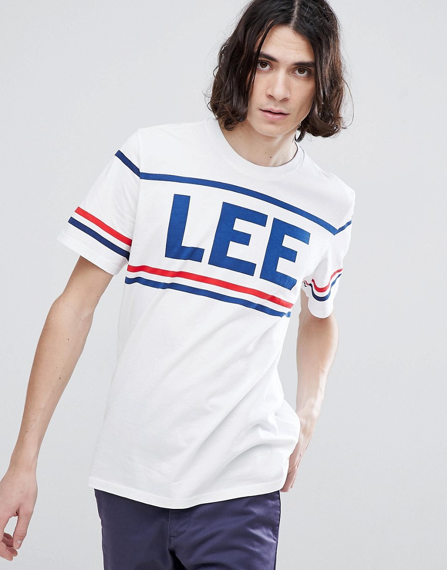 Lee 90s Sportwear Logo T-Shirt in White - White