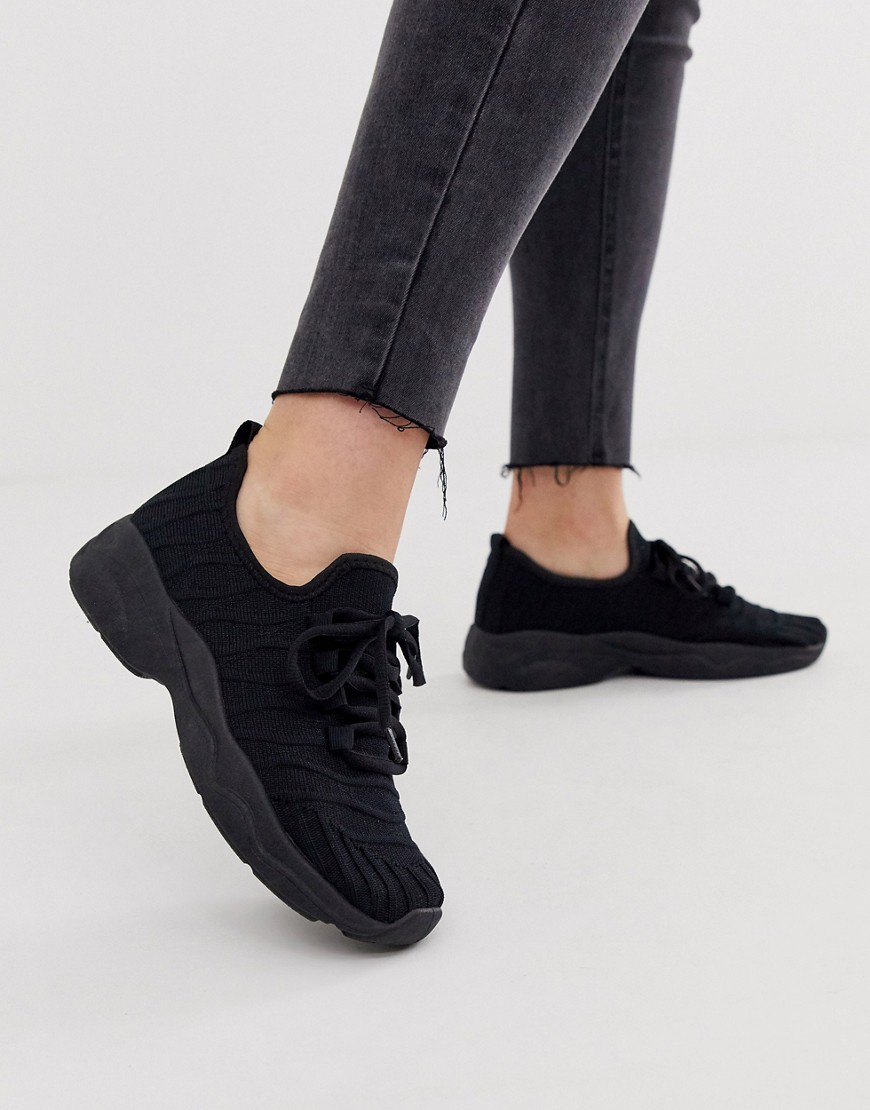 New Look chunky trainers in black