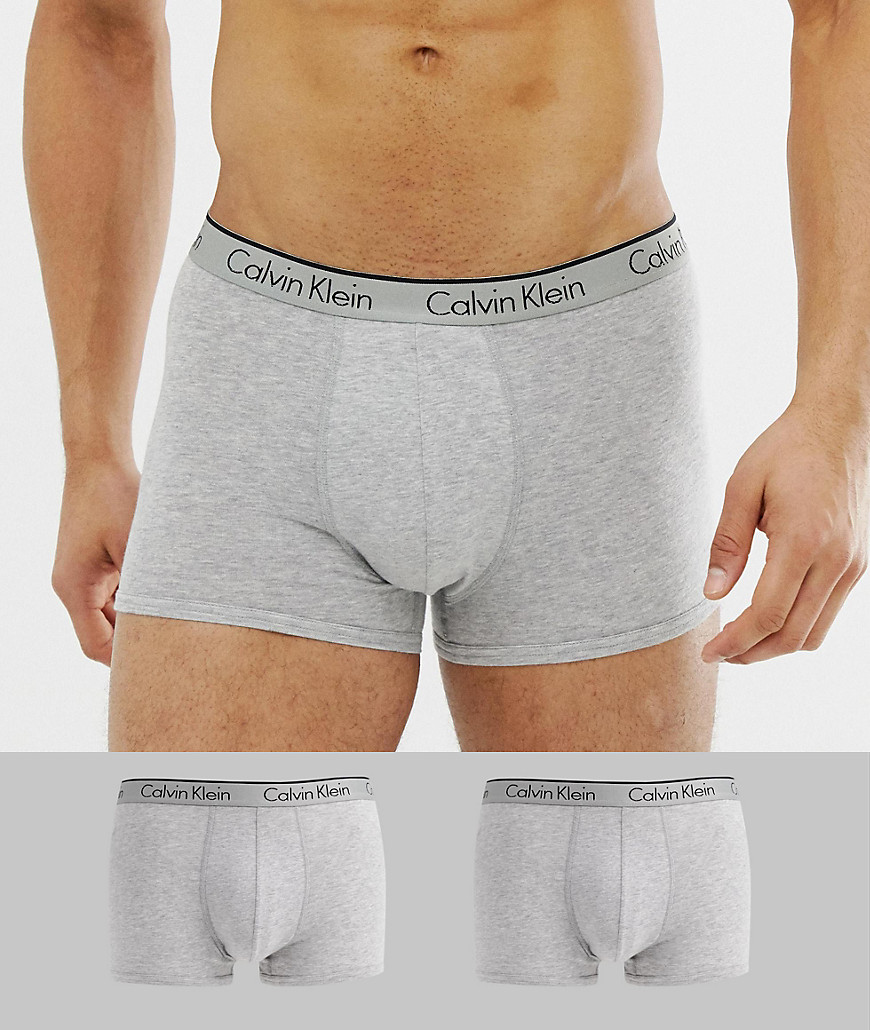 Calvin Klein 2 Pack trunks in grey