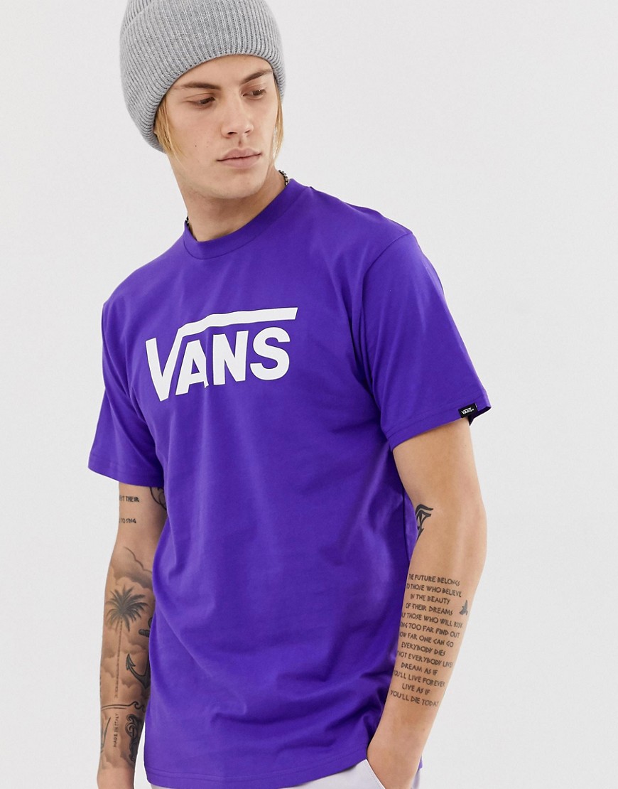 Vans classic logo t-shirt in purple
