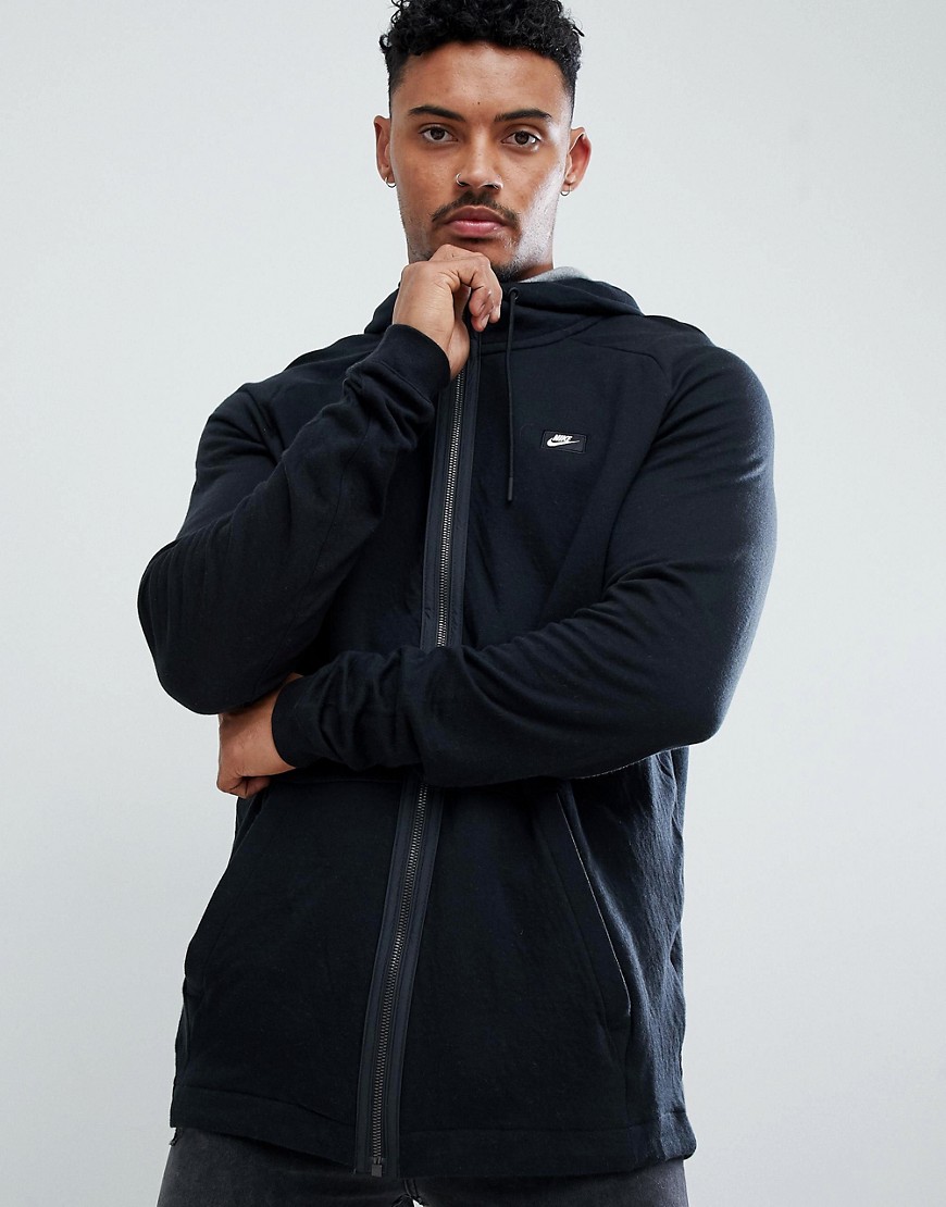 Nike Modern Full Zip Hoodie In Black 832166-010 - Black