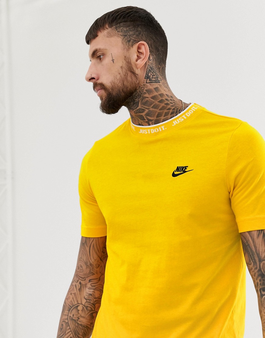 Nike Just Do It Logo T-Shirt In Yellow