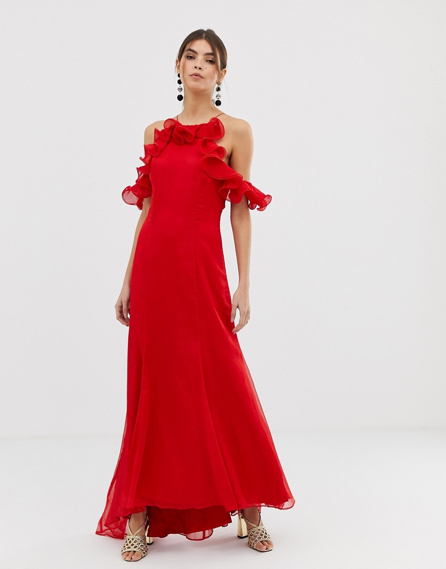 Keepsake Embrace ruffle gown