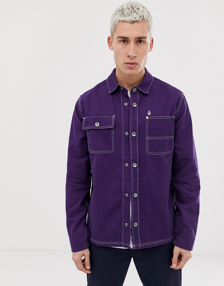 Volcom Fitzkrieg shirt jacket in purple
